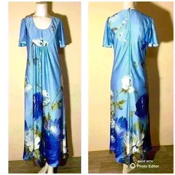 🌺 Long Hawaiian print floral dress - Picture 1 of 4